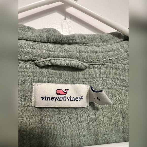 VINEYARD VINES
Margo Double Gauze
Shirt Dress In Sage Olive $158 Size 0 - Picture 5 of 6